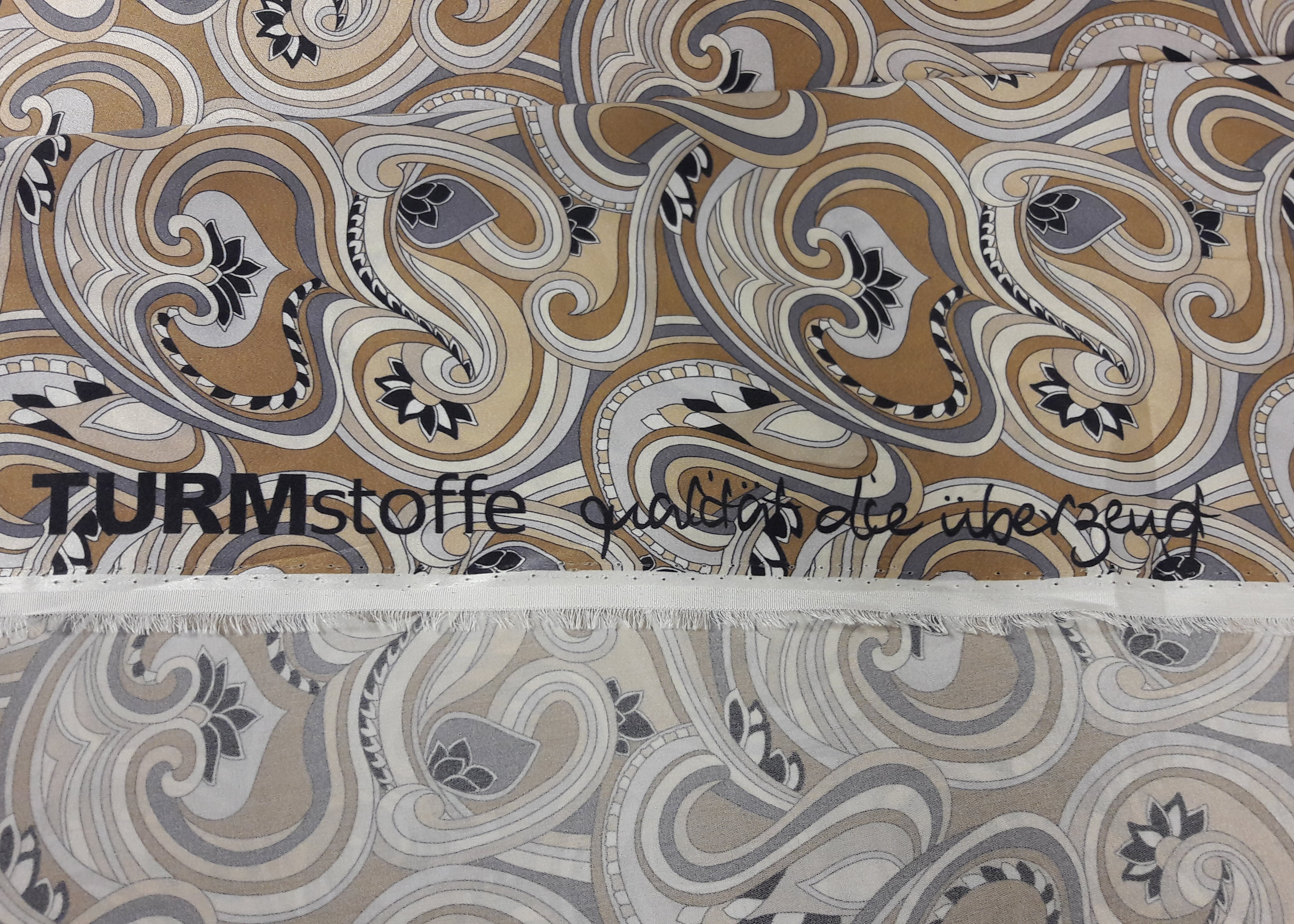 R.S. Stretch Satin  Turm - Stoffe 96%Seide 4%Ea