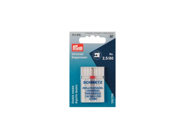 Prym Doppel-Nähmaschinennadel      130/705 Universal 80/2,5 mm  1