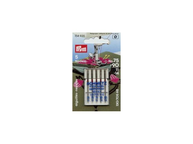 Prym Nähmaschinennadeln 130/705  Sticken 75+90  5
